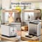Simple Deluxe Toaster 2-slice, Defrost, Bagel, Cancel setting with LED Red lighting, 1-6 level Browning120V, 60Hz HKTOST2SILV2 - alternate 2