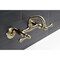 Kingston Brass Double-Handle Wall Mount Bar Faucet, Antique Brass KS312AB - alternate 2