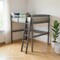 Homeroots Gray Solid Wood Full Double Size Loft Bed with Desk and Storage 490206 - alternate 2