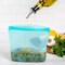 Progress Int STORAGE BAG 3 Cup Capacity Zipper Closure Turquoise Silicone Reusable PKS-21T - alternate 3