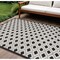 Homeroots 8' X 11' Black And White Geometric Indoor Outdoor Area Rug 546864 - alternate 2