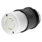 Hubbell Wiring Device-Kellems Locking Connector, L16-30R, 30 A, 480V AC, Three Phase, 3 Pole, Screw Terminals, Black, White HBL2733 - alternate 2