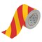 Brady ToughStripe Floor Marking Tape Roll, Diagonal Stripes, Red on Yellow, 4in x 100ft, 100PK 132432 - alternate 1