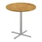 Correll Round Cafe Table, 24 in W, 24 in L, 42 in H, Particleboard Top, Medium Oak SXB24R-06-98-06 - alternate 1