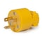 Grote Lighting Industrial Grade Electrical Plug, 3-Wire, Male, 125V, 15A, Yellow, UL/CUL Listed 82-1095 - alternate 2