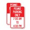 Signmission Permit Parking Only 7-00 Am to 4-00 Pm, 18'' X 24'' 2 Signs, Heavy Gauge Aluminum, 2PK A-1824-2PACK-23325 - alternate 1