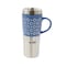 Mr. Coffee Travertine 16 Ounce Stoneware and Stainless Steel Travel Mug With Lid in Blue 138970.01 - alternate 1