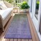 Homeroots 8' Runner Olive Green and Purple Ombre Washable Non Skid Indoor Outdoor Runner Rug 563719 - alternate 3