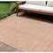 Homeroots 8' X 10' Peach And Ivory Floral Washable Indoor Outdoor Area Rug 582365 - alternate 1