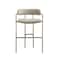 Manhattan Comfort Serene Metal Upholstered Counter Stool in Taupe CS1884-TP - alternate 1