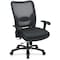Office Star Big and Tall Chair Desk Chair, Adjustable Arms, 20-5/16" to 23-1/8" Height, Leather, Black 75-47A773 - alternate 1