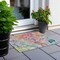Homeroots 2' X 3' Blue Abstract Washable Non Skid Indoor Outdoor Area Rug 559168 - alternate 2