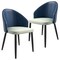 Leisuremod Paradiso Collection Modern Dining Seat in Blue with White Seat, 2PK PC50BUW2 - alternate 1