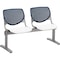 Kfi Kool Beam Seat Beam Seating, Tan Back, 47 in W 22 in L 31 in H, Polypropylene Seat 2300BEAM2-BP03-SP08 - alternate 1