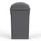Regal Altair 23 Gallon Slim Rectangular Gray Plastic Trash Can with Dome Swing Lid, Vent Channel Design ZR-TC-300-GY+LD-310-KIT - alternate 2