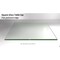 Fab Glass And Mirror Square Glass Table Top, 18in Inch, Clear, Tempered, Wall Mirror, Safety Backing, Clear Finish 18SQR12THFLAN - alternate 1
