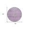 Homeroots 8' Lavender And Purple Round Abstract Washable Indoor Outdoor Area Rug 605556 - alternate 2