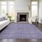 Homeroots 8' X 10' Lavender And Ivory Geometric Washable Indoor Outdoor Area Rug 613563 - alternate 4