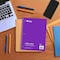 C-Line Products 8-1/2" x 10-1/2" Purple Wide Ruled 1-Subject Spiral Notebook, 1/EA, 24EA/CT 22039-CT - alternate 2
