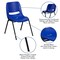 Flash Furniture Navy Stack Chair-Black Frame, PK5 5-RUT-12-NVY-BLACK-GG - alternate 2