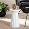 Baxton Studio Ulmer Metal Scalloped Side Table - Modern Round Accent Table for Indoor or Semi-Outdoor Use, White 259-14290-ZORO - alternate 2