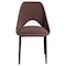 Leisuremod Amalfi Collection Fabric Modern Dining Chair in Plum Purple AC48PR - alternate 3