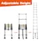 Wrightmaster 16.5 ft. Aluminum Portable Extension Ladder with 300 lbs. Load Capacity Type IA Duty Rating for Hom ZR-255612 - alternate 2