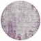 Homeroots 8' Plum And Ivory Round Abstract Washable Indoor Outdoor Area Rug 612360 - alternate 2