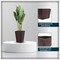 Leisuremod Serene Tapered Square Fiberstone & MgO Clay Planter with Cover, Weatherproof, No Assembly SP21BR - alternate 4