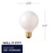 Bulbrite Incandescent G30 Medium Screw Base E26 White finish Light Bulb, 40 Watt, 12PK 861219 - alternate 2