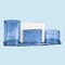 Acrimet Millennium Desktop Organizer Cup Caddy Plastic with 200 Sheets Memo Paper Clear Blue Color 740.2 - alternate 2