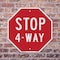 Signmission Stop 4-way, 10 inch X 10 inch, Plastic Sign, 2PK OC-P-2PACK-10-8 - alternate 2