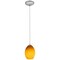Access Lighting Brandy FireBird, Pendant, Brushed Steel Finish, Amber Firebird Glass 28023-1C-BS/AMBFB - alternate 2