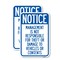Signmission Management Is Not Responsible for Theft or Damage to Ve, 18'' X 24'', Heavy Gauge Aluminum, 2PK A-1824-2PACK-23877 - alternate 1