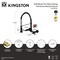 Kingston Brass Double-Handle Wall-Mount Pre-Rinse Bridge Kitchen Faucet, Brushed Brass GS8187CKL - alternate 2