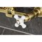Kingston Brass Two-Handle Wall Mount Bridge Kitchen Faucet, Brushed Brass KS2447PX - alternate 3