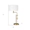 Homeroots 32" Brass Metal Adjustable Table Lamp With White Drum Shade 524522 - alternate 4