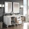 James Martin Vanities Addison 72" Double Vanity, Glossy White, w/ 3 CM Siberian Silestone Top E444-V72-GW-3SFR - alternate 2