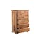 Homeroots 51" Brown Solid Wood Live Edge Five Drawer Standard Chest 552247 - alternate 5