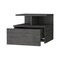 Homeroots 12" Gray Wood One Drawer Floating Nightstand 553686 - alternate 2