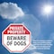 Signmission Private Property Beware of Dogs, 18 inch X 18 inch, Vinyl Decal, 2PK OC-D-2PACK-18-138 - alternate 2