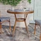 Flash Furniture Lourdes French Bistro 31.5in. Tbl, Navy and White PE Rattan, Glass Top, Bamboo Print Aluminum Frame SDA-AD641012-80-NVYWH-NAT-GG - alternate 3