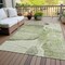 Homeroots 5' X 8' Artichoke Green And Gray Floral Washable Indoor Outdoor Area Rug 582231 - alternate 3