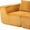 Homeroots 111" Gold Corduroy Modular Ribbed Compression Foam Sofa With Toss Pillows 638096 - alternate 2