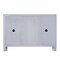 Homeroots 50in Silver Wood and Glass Three Drawer Credenza with Two Doors 401707 - alternate 2