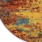 Homeroots 4' Flame Yellow And Orange Round Abstract Indoor Outdoor Area Rug 573902 - alternate 2