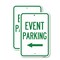 Signmission Event Parking With Left Arrow, 12'' X 18'' 2 Signs, Heavy Gauge Aluminum, 2PK A-1218-2PACK-24079 - alternate 1