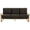 Leisuremod Jefferson Contemporary Velvet Sofa with Gold Frame, Dark Grey JAG77DGR - alternate 2