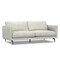 Homeroots 81" Gray Leather Sofa With Black Legs 640991 - alternate 2