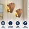 Jonathan Y Elodie 11.5" Vintage Coastal 1-Light Rattan Scallop Shell LED Wall Sconce, Brown/Gold Painting, 2PK JYL5709A-SET2 - alternate 3